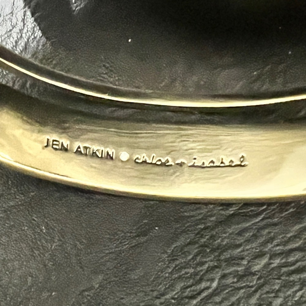 Jen Atkin x Chloe + Isabel Matte Gold Split Cuff Bracelet 6.5 Minimalist Y2K - Picture 5 of 6